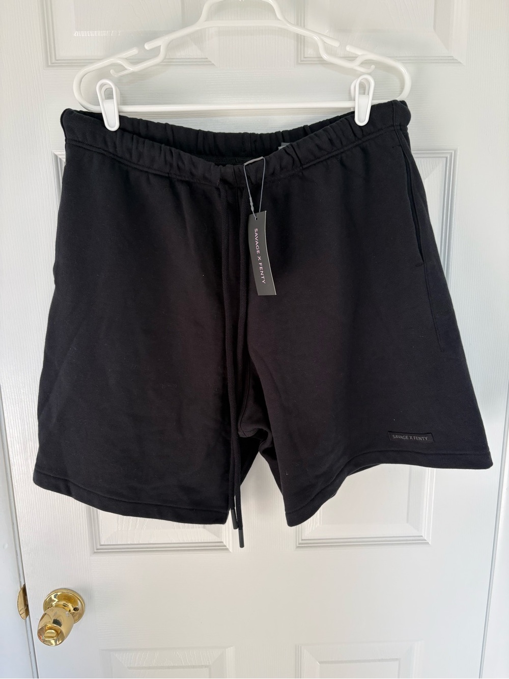 Savage X Fenty Men's Black Athletic Fleece Shorts